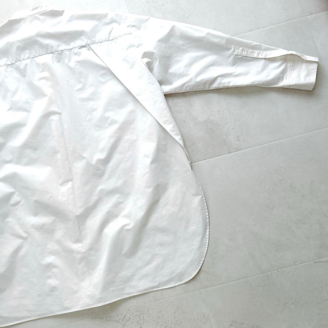 23年モデル✨完売　ルフィル　ソロテックスレイヤードブラウス　バンドカラー白現行