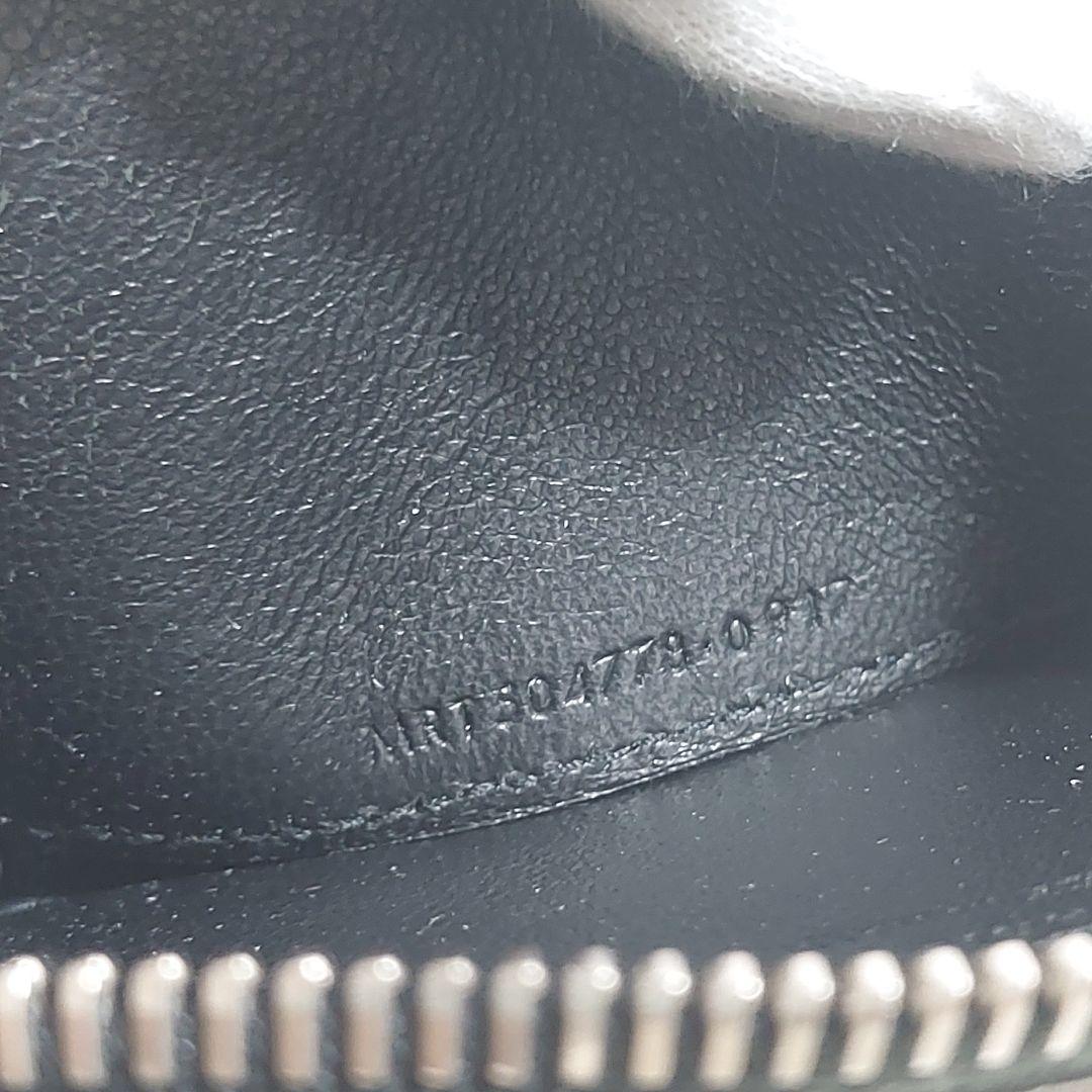 サンローラン ラウンドジップ コンパクト財布 レザー ブラック 504778