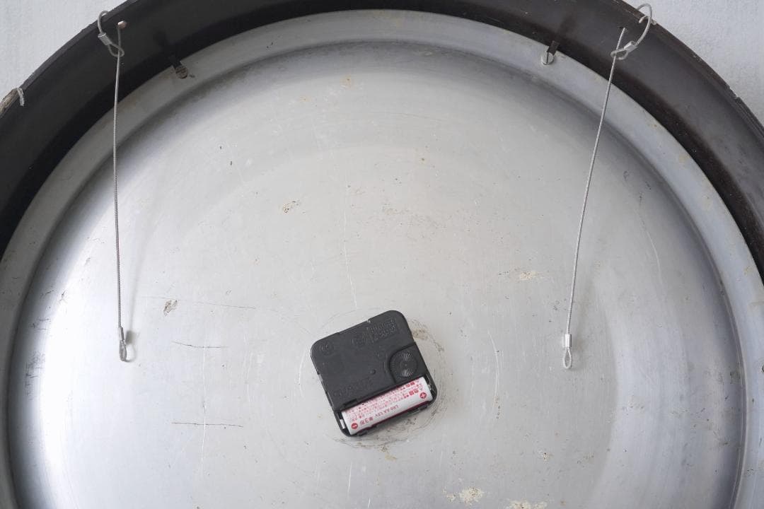 フランスアンティーク・お月様のような大きな掛時計 動作品・単3電池式 インテリア