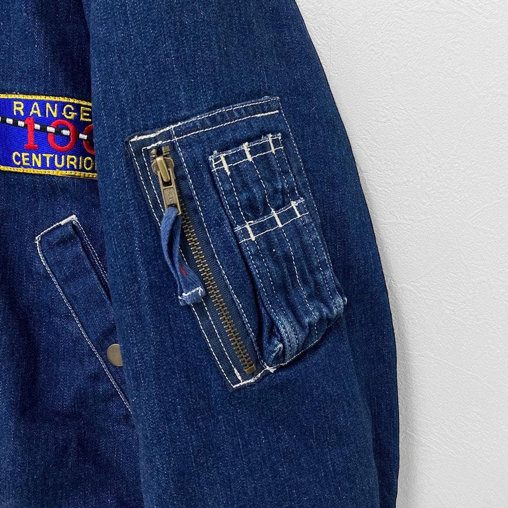 【レア】 美品 90s ドッグファイト DOG FIGHT デニム MA-1