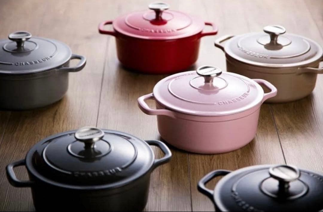 Chasseurサブライムラウンドキャセロール 18cm セレスティアルグレー