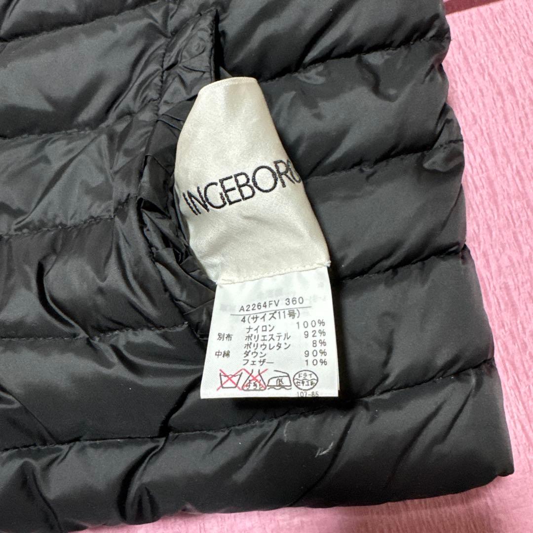 インゲボルグ　リバーシブルダウンベスト 黒　11号