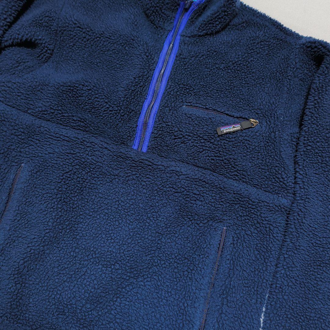 '92 パタゴニア パイルグリセードプルオーバー サファイア S USA製