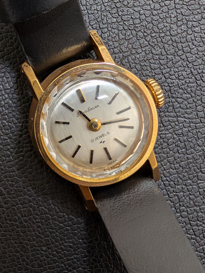 SEIKO Solarセイコーソーラー21Jewels 18k レディース腕時計