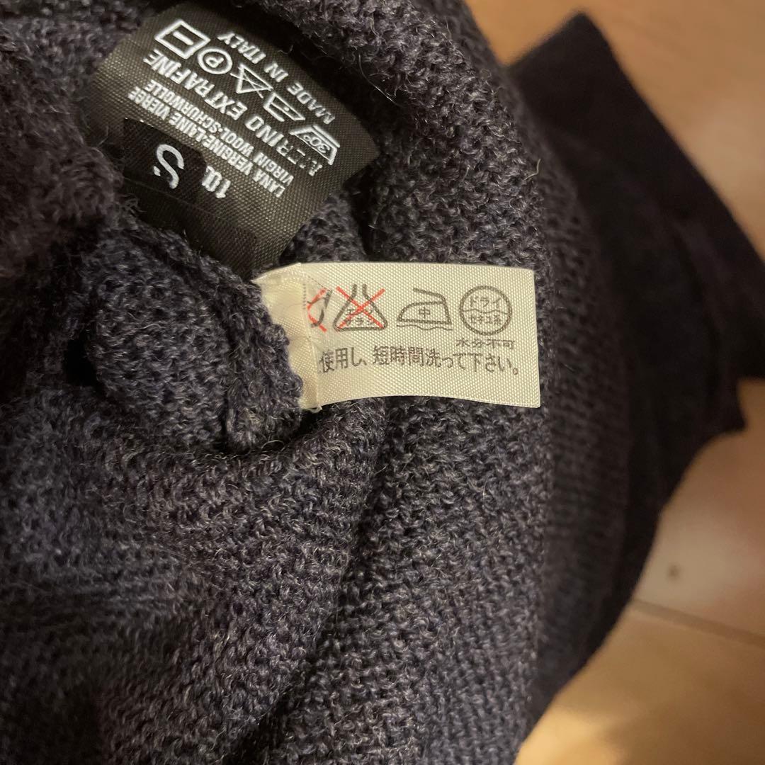 BOTTEGA VENETA 長袖レイヤードニット グレー✖️ネイビー S