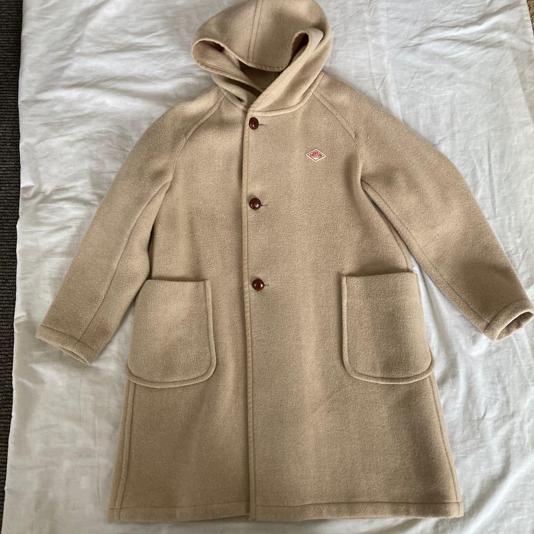 DANTON フード付きダッフルコート 36 ベージュ