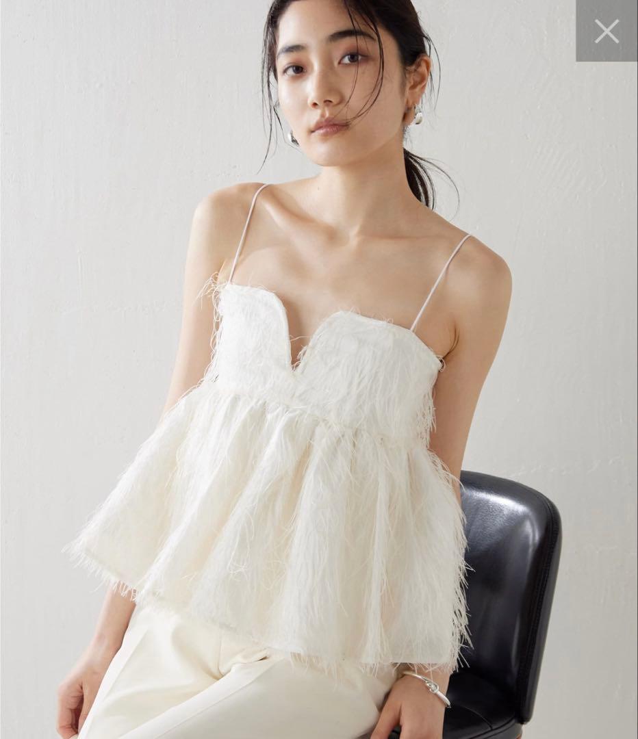 ウィムガゼット♡フェザーキャミブラウス新品