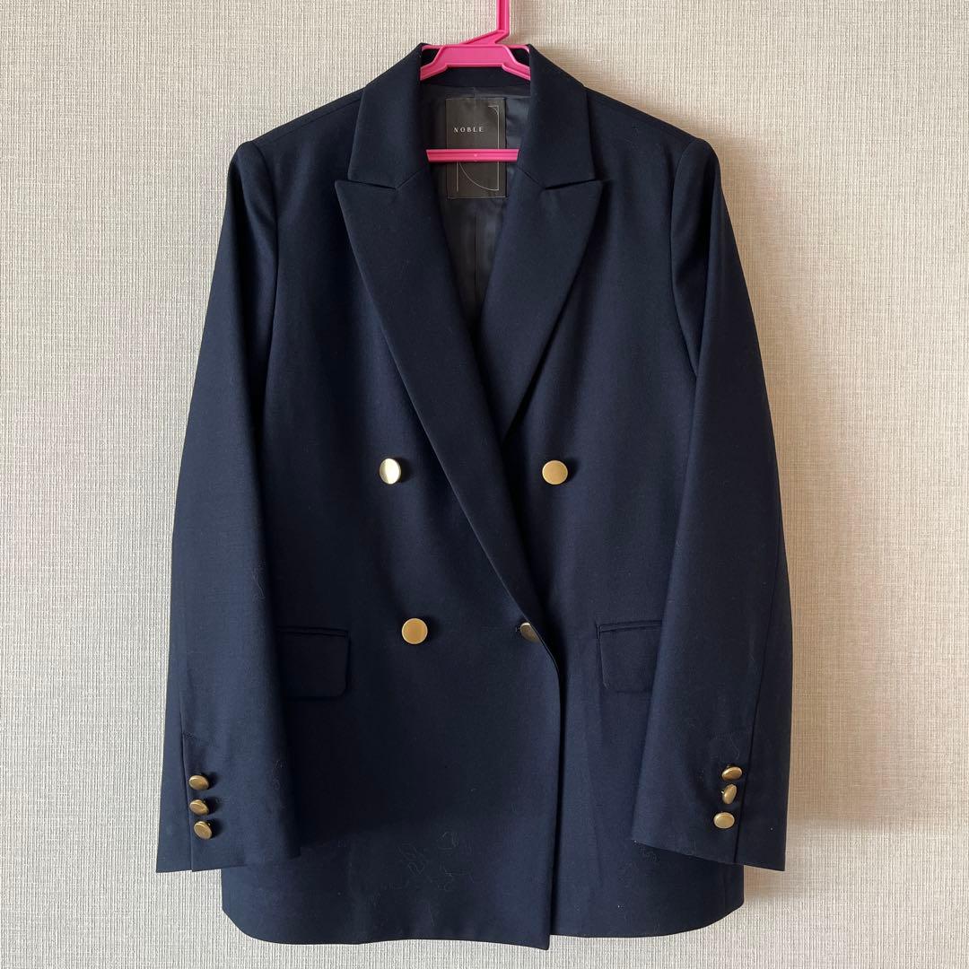 ベイクルーズ ネイビー ダブルブレストジャケット ゴールドボタン