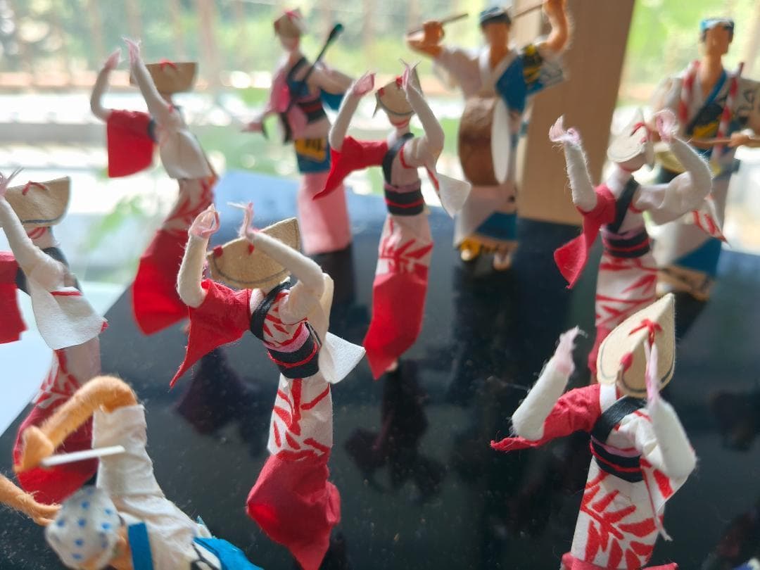 旅柱　徳島 和紙ミニチュア 阿波おどり 和紙人形 20体以上 精巧