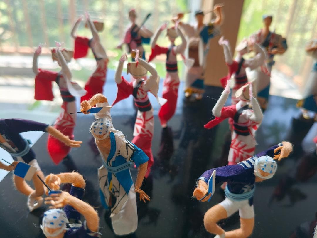 旅柱　徳島 和紙ミニチュア 阿波おどり 和紙人形 20体以上 精巧