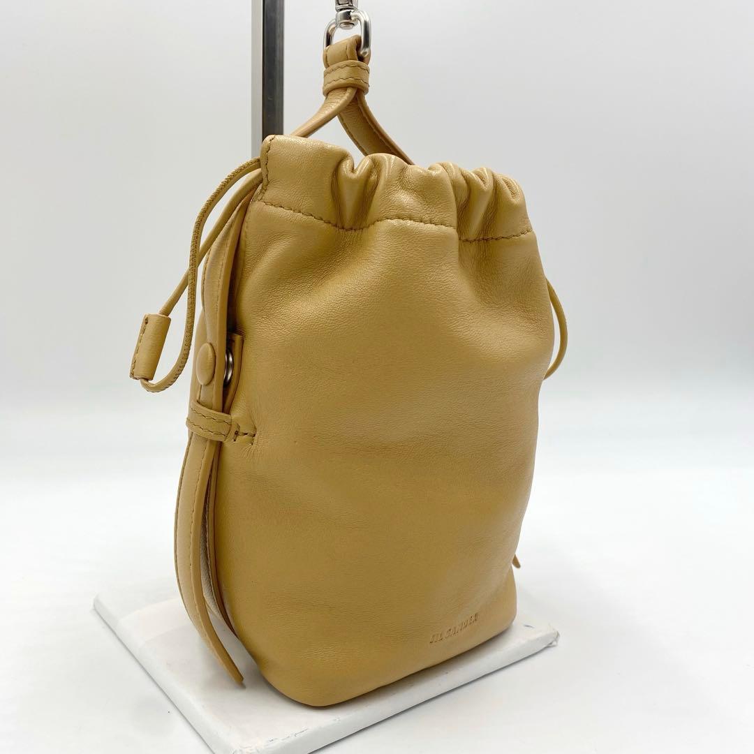 専用★JIL SANDER ジルサンダー 巾着型 ポーチ レザー★047