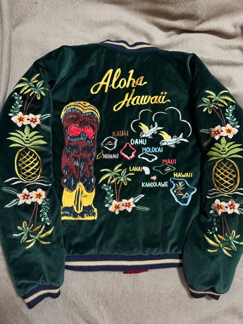 美品 ２面用 テーラー東洋 虎 アロハハワイ 日本限定スカジャン vintage