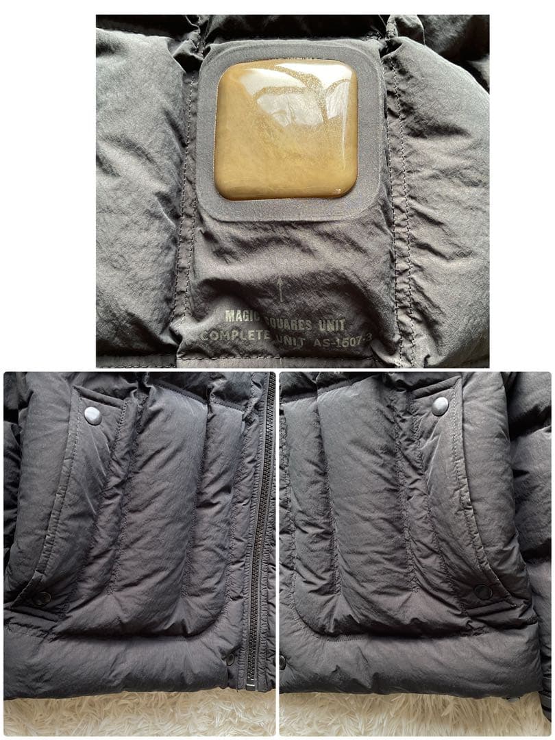 現行✨DIESEL ダウンジャケット　キルティング　M 黒　ショート丈　エンボス