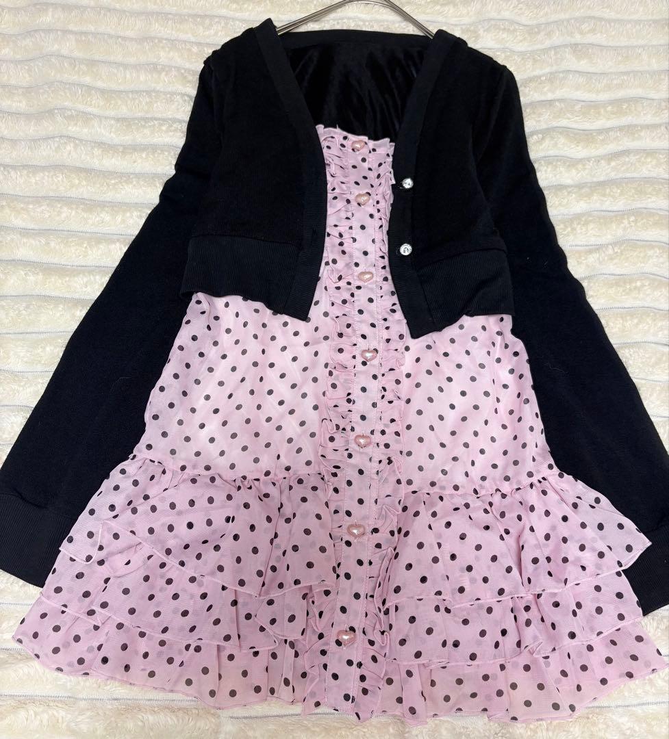 リズリサ姉妹ブランド★トゥララ★LIZLISA★カーディガンレイヤードチュニック