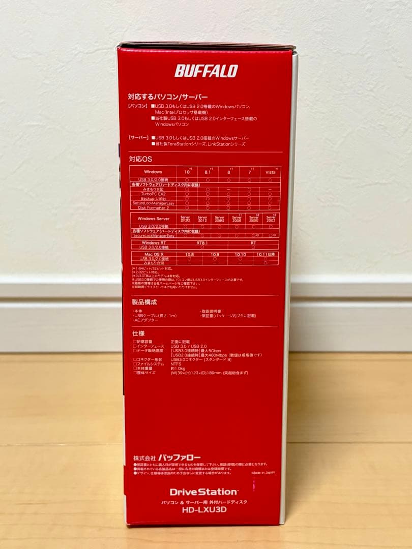 me BUFFALO 外付け6TB HD-LX6.0U3D 暗号化/ファン