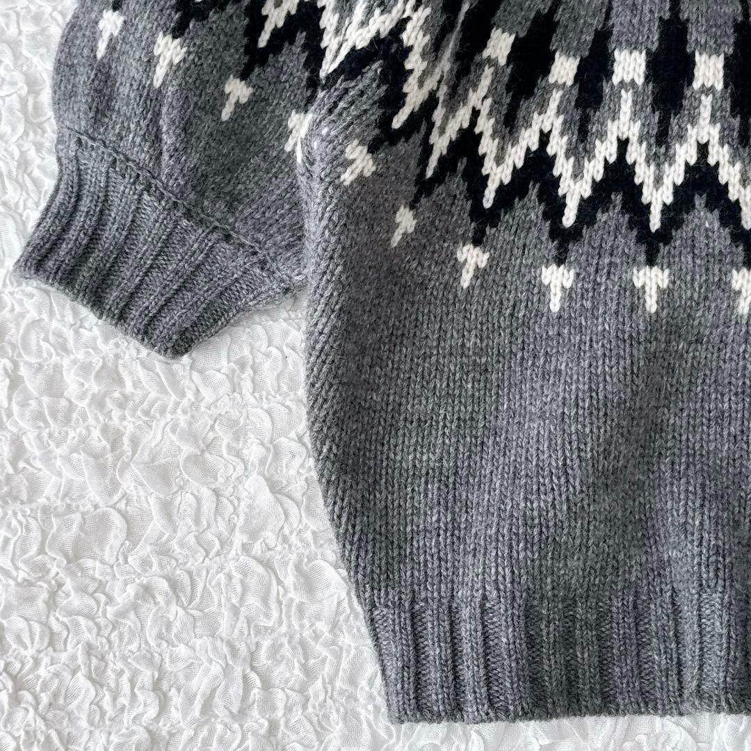 【新品 未使用】MACHATT マチャット ローゲージノルディック柄ニット