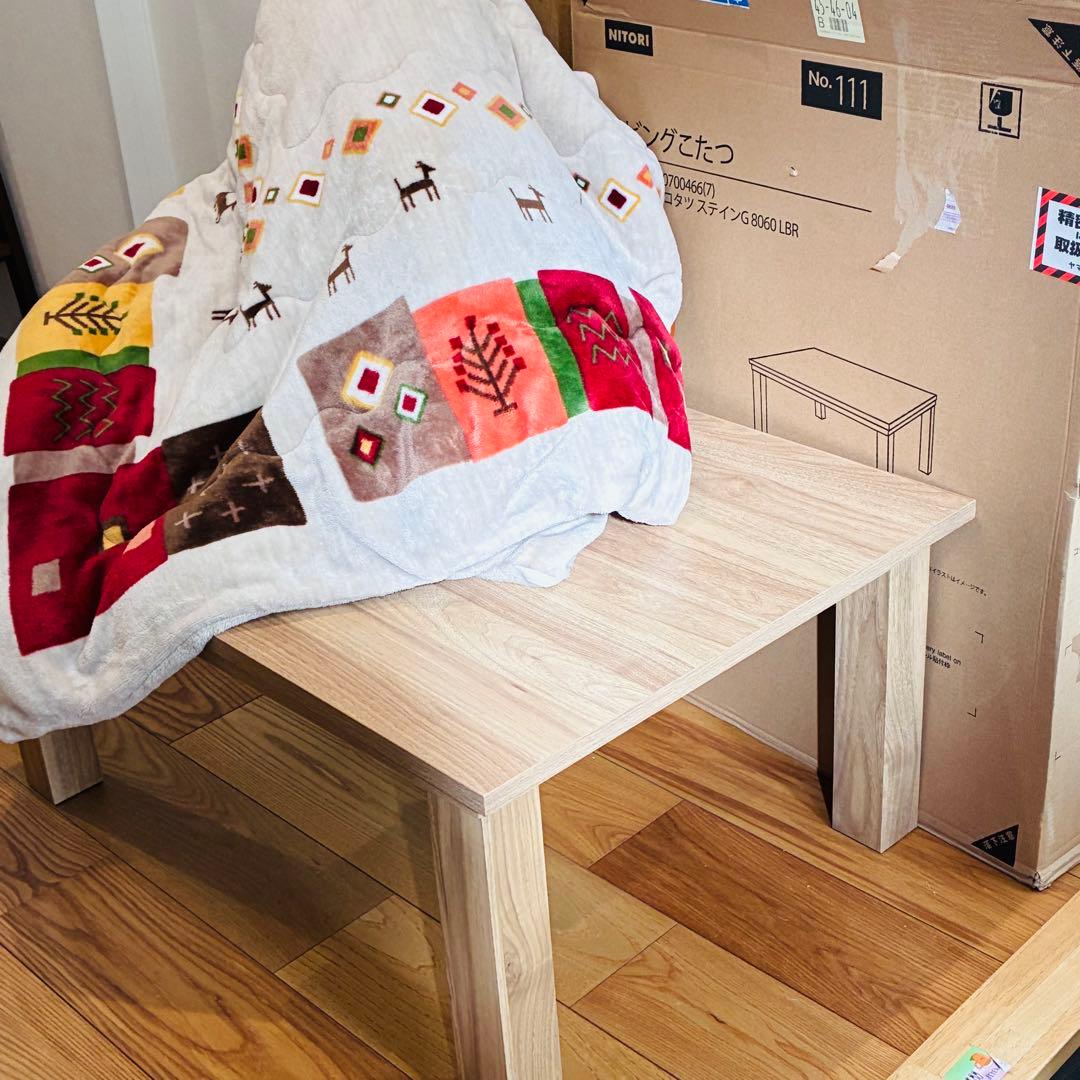 【美品】ニトリ コタツ ステインG 8060 LBR こたつテーブル 長方形