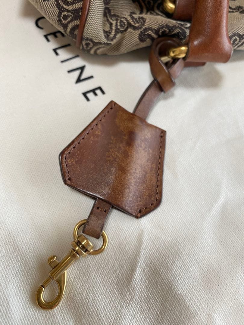 CÉLINE マカダム柄 ボストンバッグ