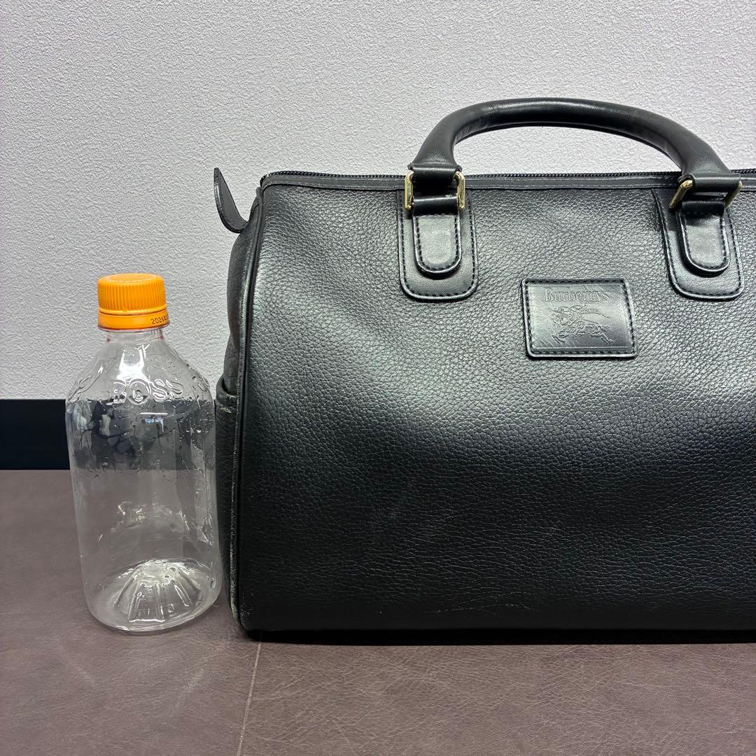 【鑑定済み】Burberry ミニボストンバッグ ブラック