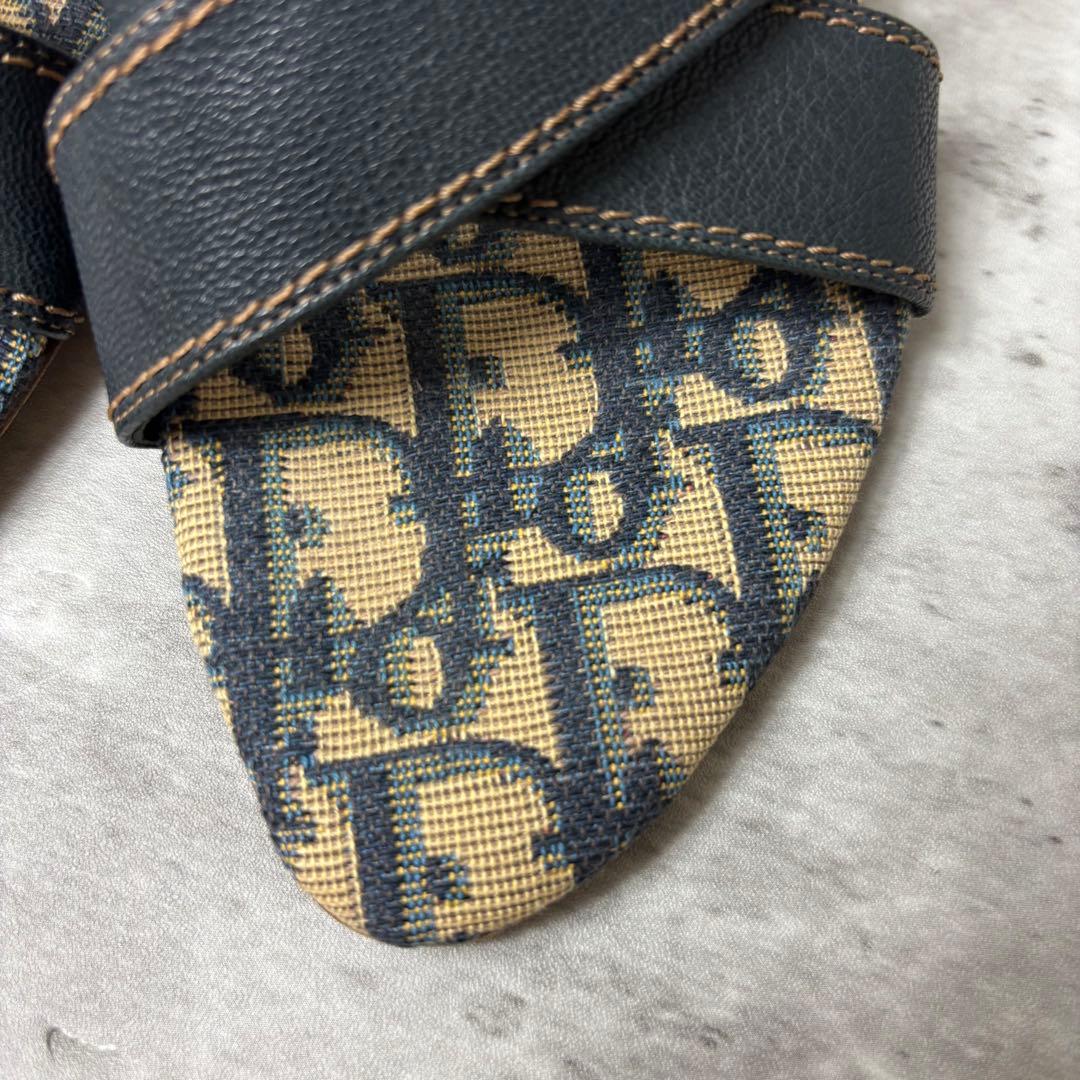 美品✨Dior ヒール サンダル トロッター ロゴプレート 保存袋付き 37