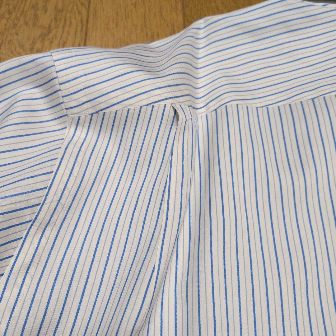 AURALEE　COTTON SILK STRIPE SHIRT コットンシルク