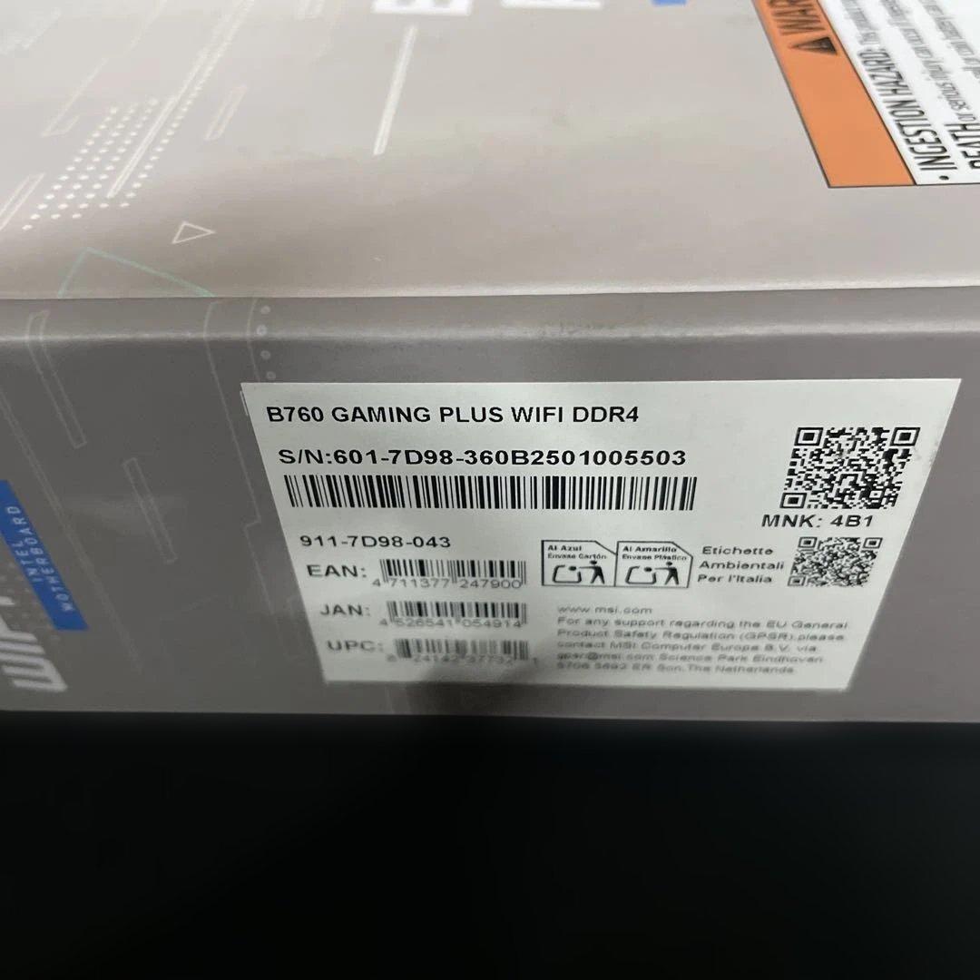 【新品未開封】MSI B760M GAMING PLUS WIFI DDR4