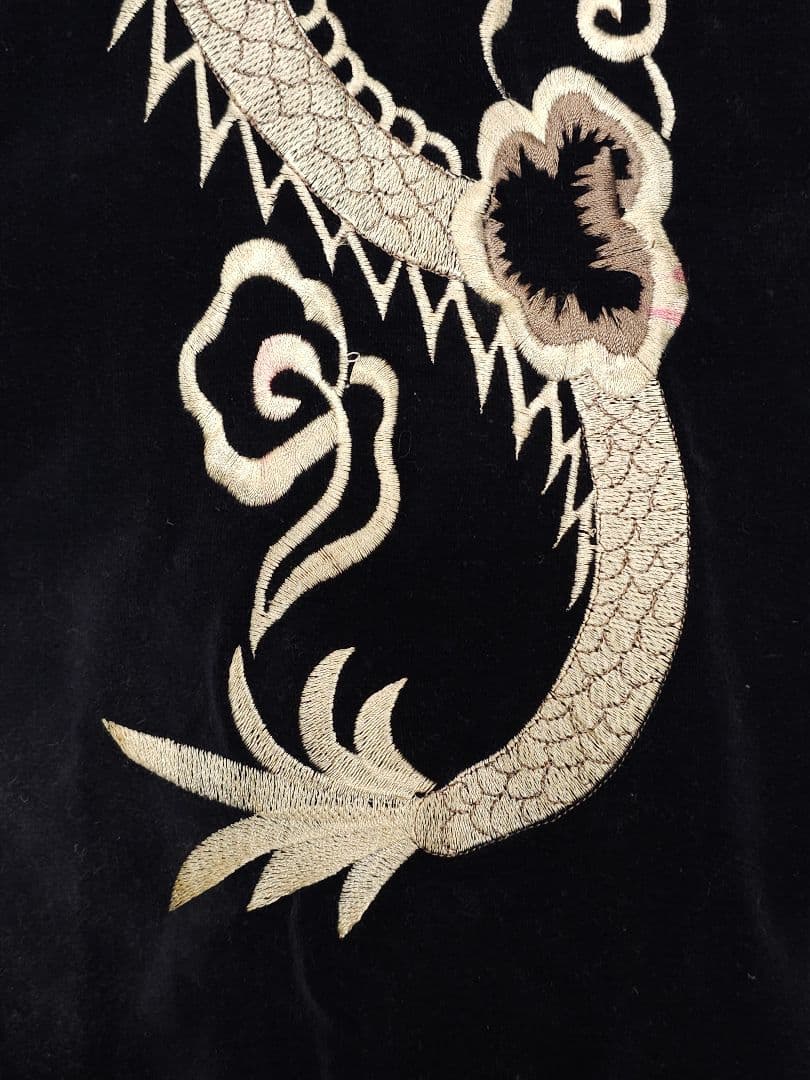 ベロア 別珍 スカジャン 虎 龍 鷹 スーベニアジャケット 90s ヴィンテージ
