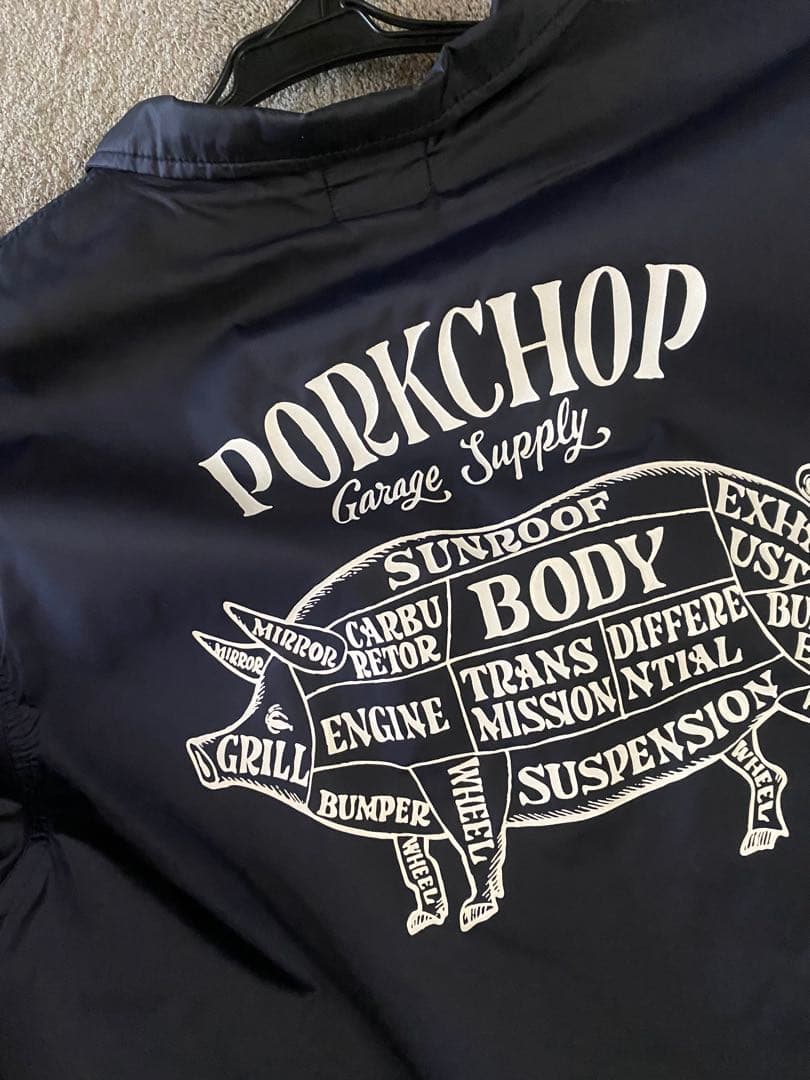 PORK CHOP ネイビー ナイロンジャケット M