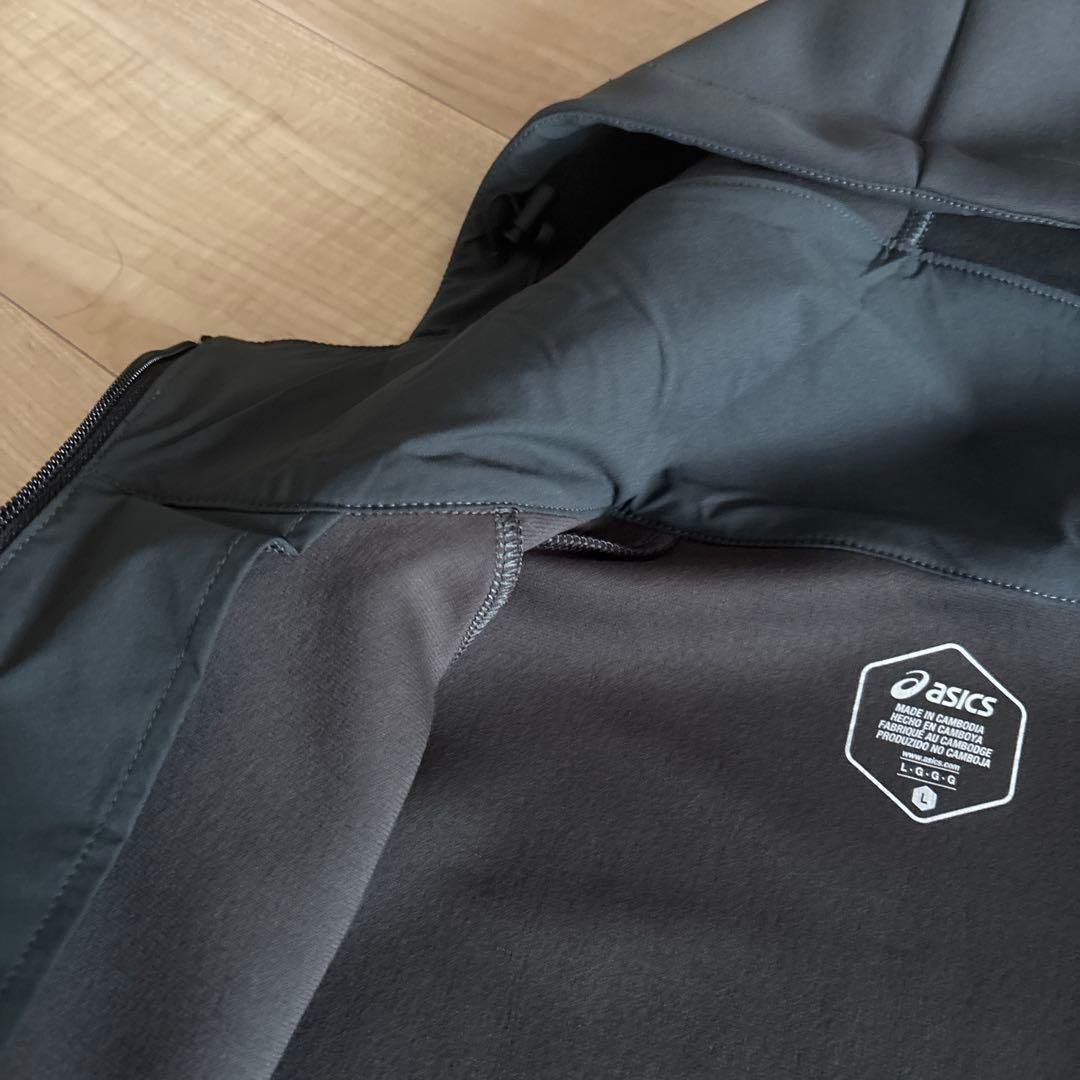 新品　アシックス　メンズ　ハイブリッドジャージジャケットパンツ　カーキ　L