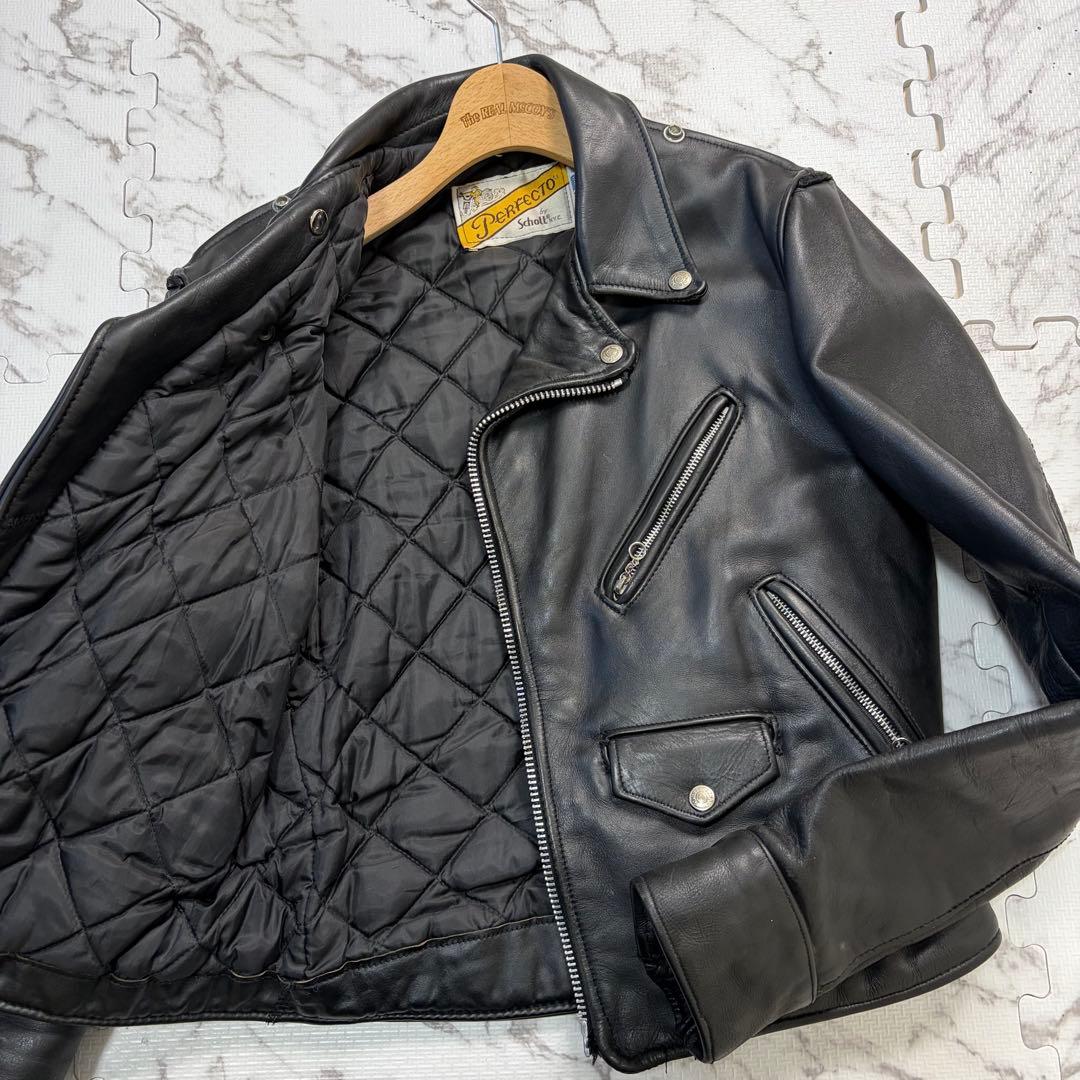 悪天使用⭕️ schott ダブルライダース 40size 618 ブラック