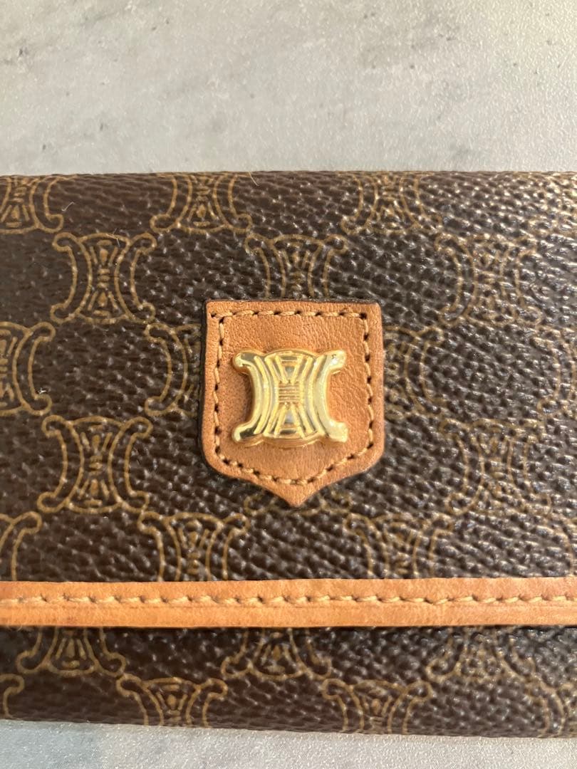 CELINE マカダム柄 トリオンフロゴ キーケース