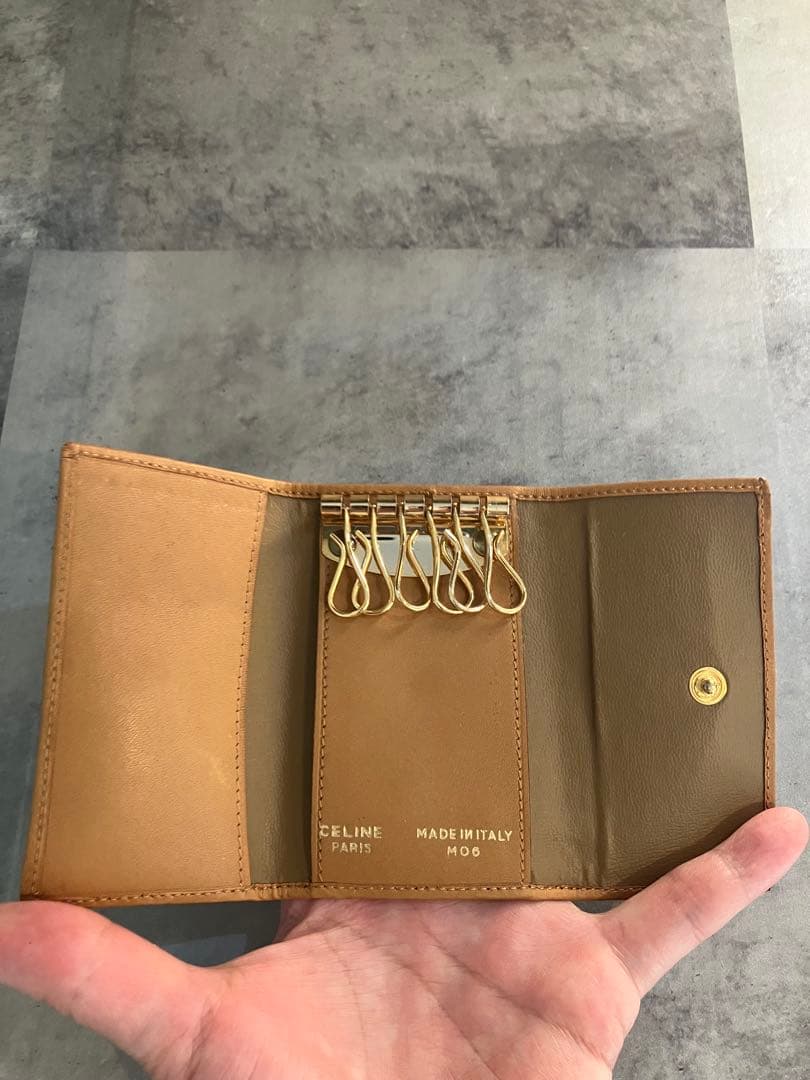 CELINE マカダム柄 トリオンフロゴ キーケース