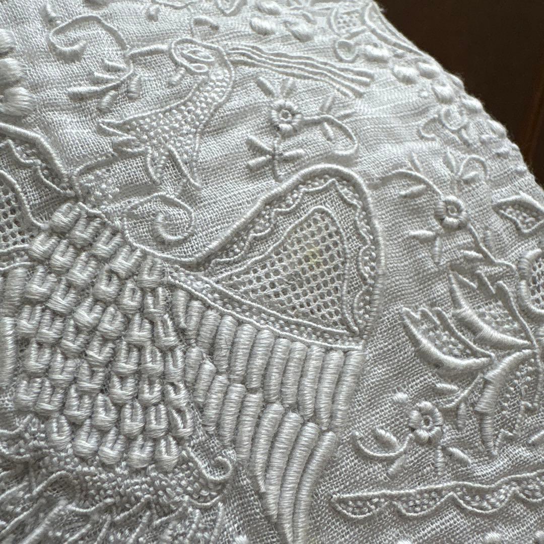 SWATOW ハンカチ　汕頭　手刺繍　鳳凰　スワトウ　花柄　ヴィンテージ