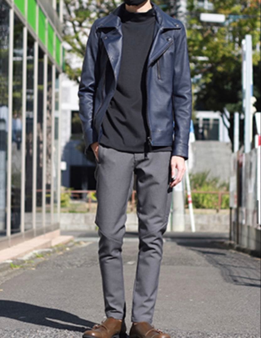 ジュンハシモト　レザーライダースジャケット　ダブルライダース