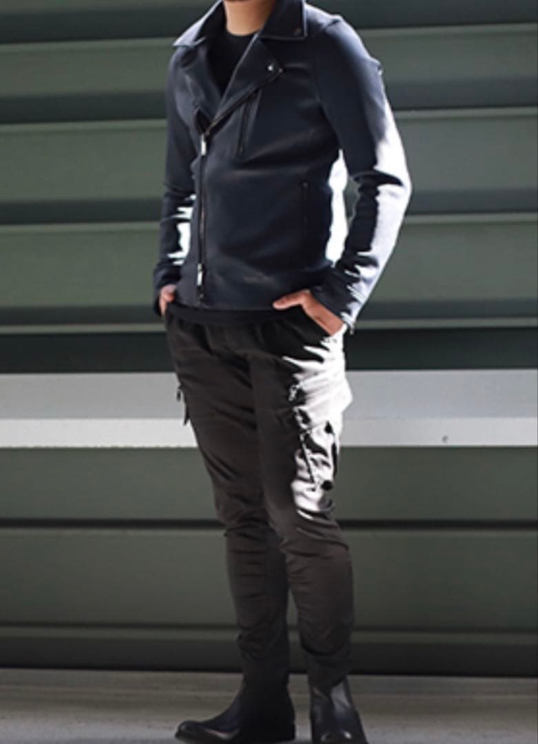 ジュンハシモト　レザーライダースジャケット　ダブルライダース