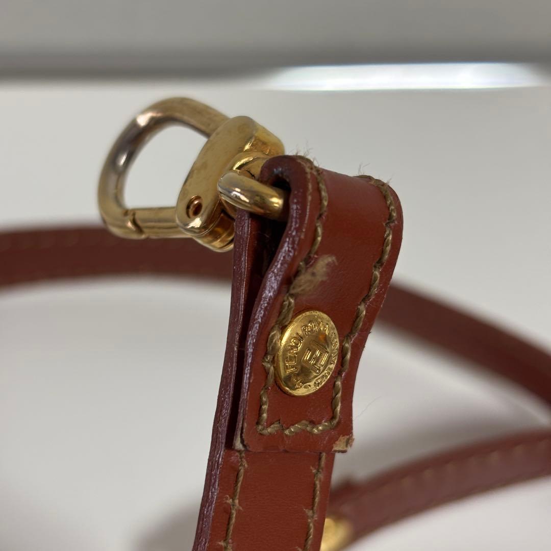 【FENDI】ペカン柄 ミニボストンバッグ　ヴィンテージ 保存袋付