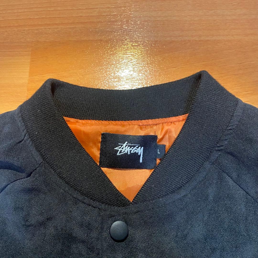 超激レア STUSSY ステューシー スタジャン スカジャン ブラック 刺繍