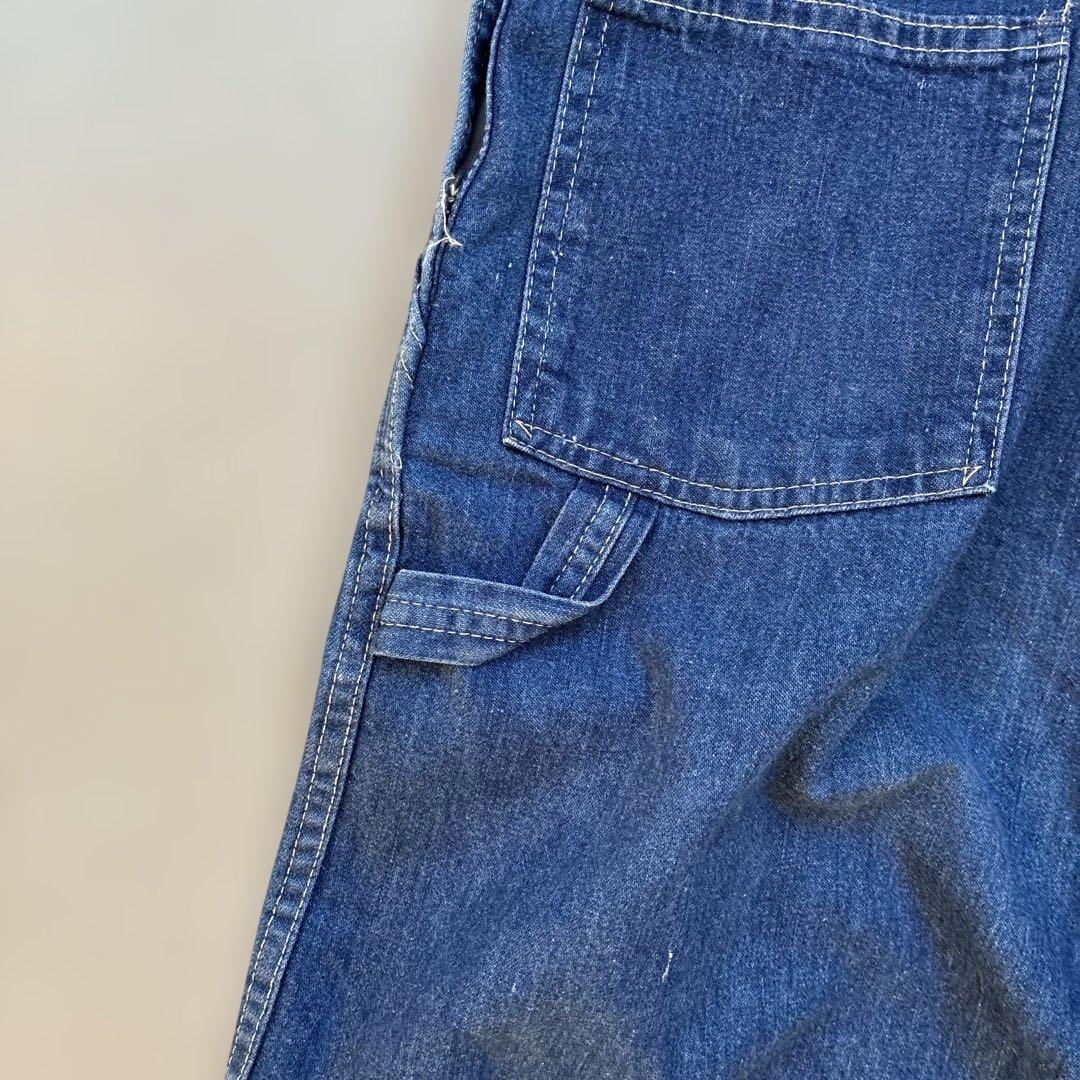 オーバーオール　オシュコシュ　アメリカ製USA70s インディゴブルーデニム古着