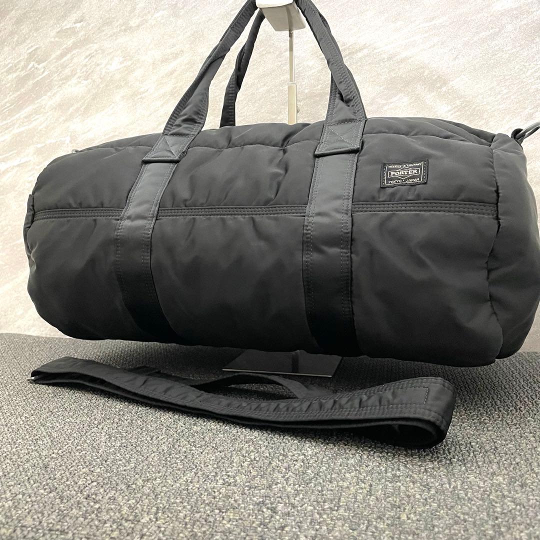 未使用級 廃盤希少✨ ポーター タンカー 2WAY 黒ボストン ダッフルバッグ