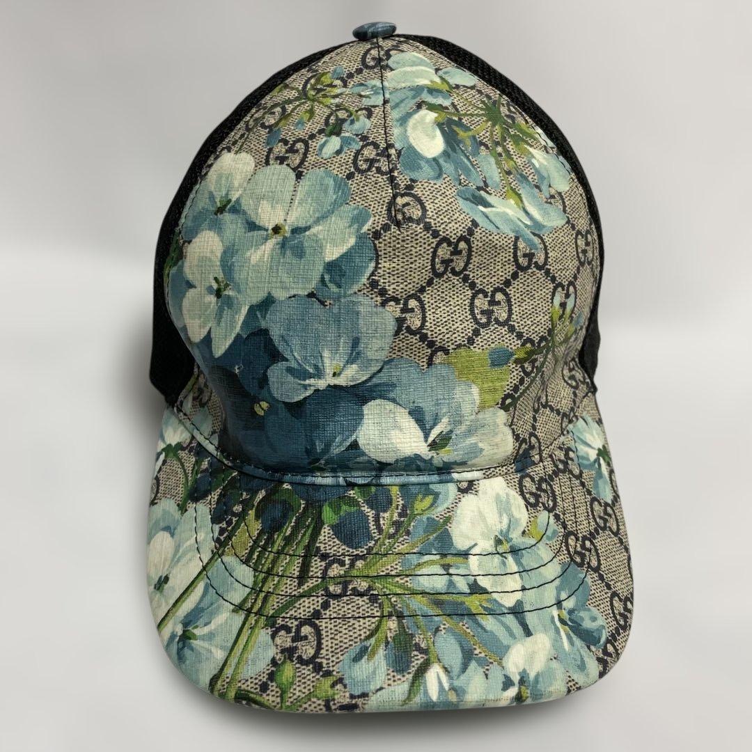 GUCCI フラワープリント ベースボールキャップXL