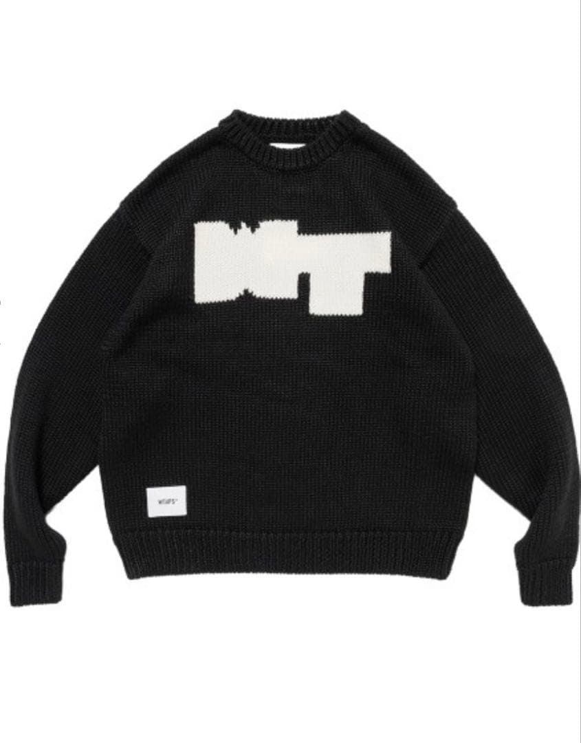 トップス wtaps CREW NECK CRE SWEATER POLY BLACK