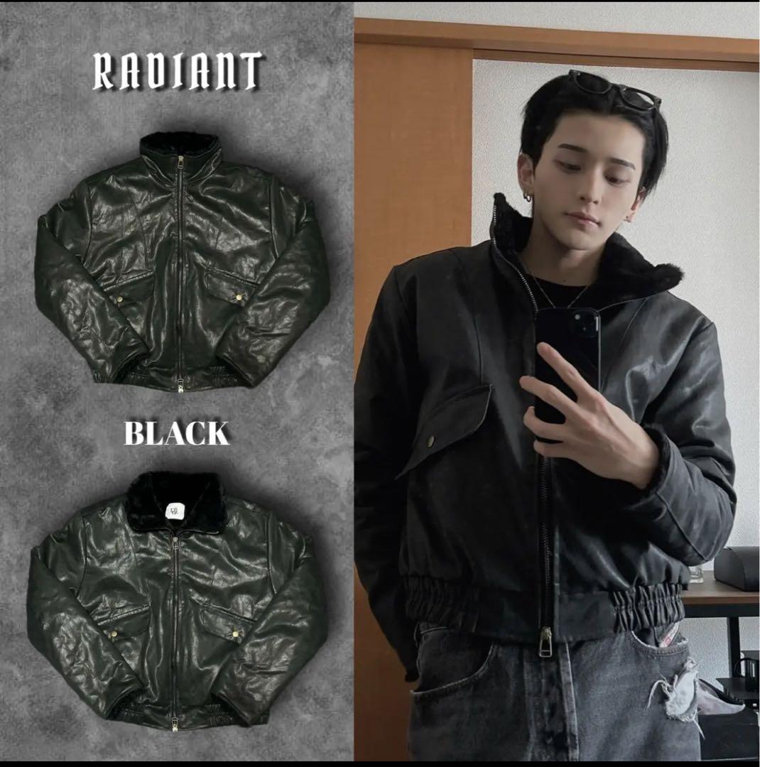 ジャケット・アウター RADIANT crack suede boa jacket