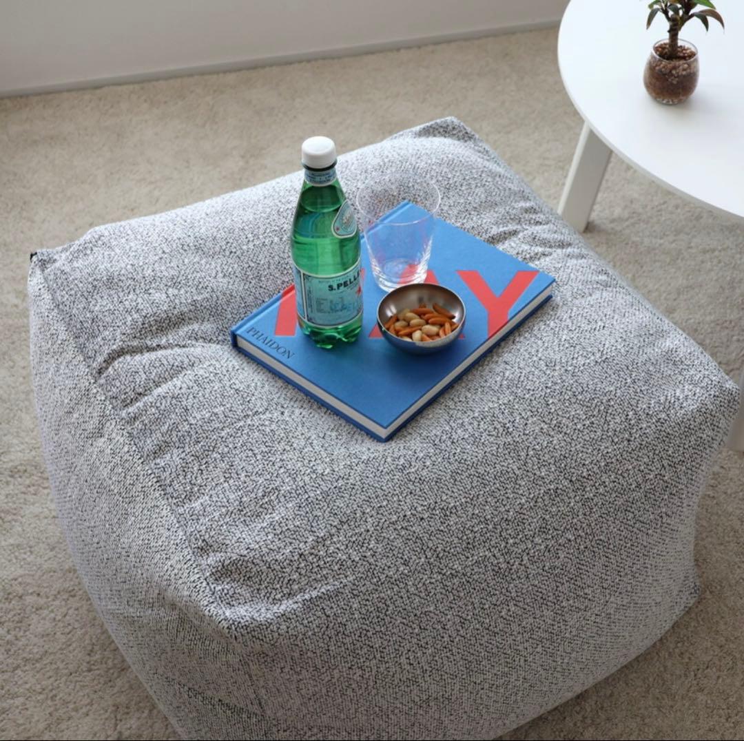 HAY POUFビーズクッション グレー ブルー