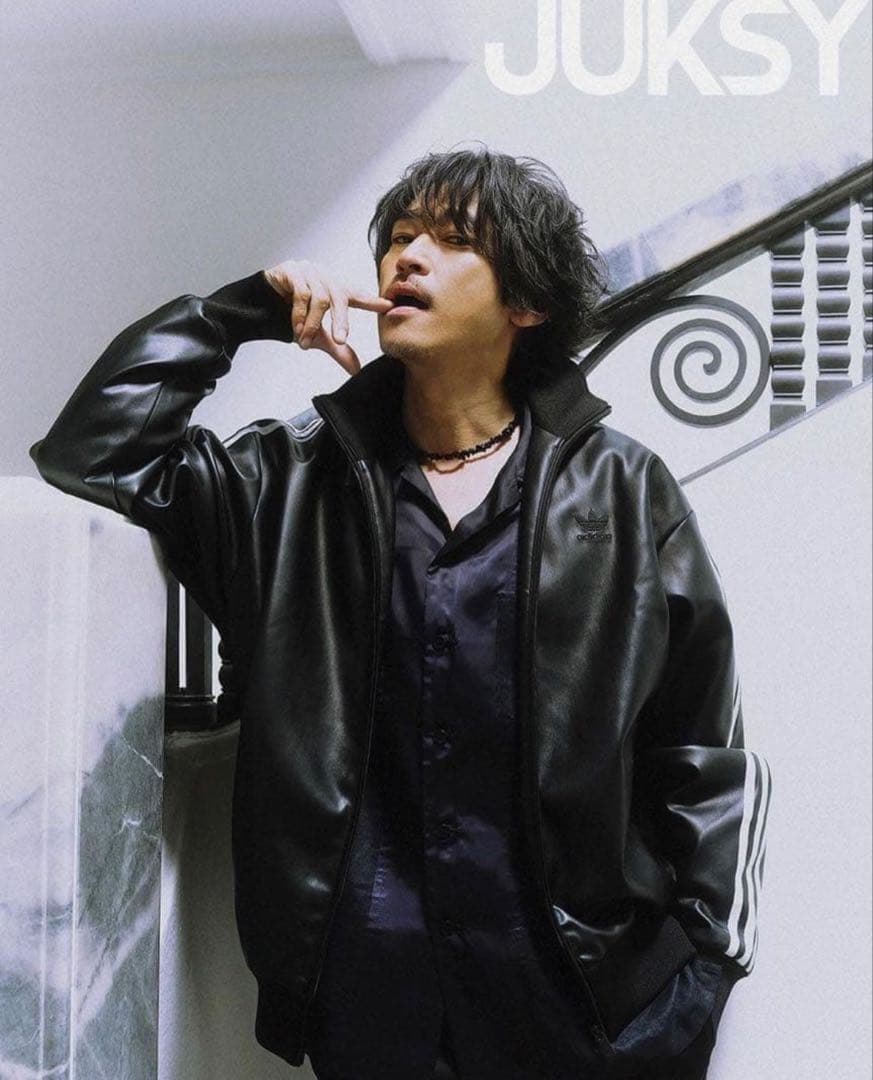 adidas フェイクレザー トラックジャケット 窪塚洋介 XL