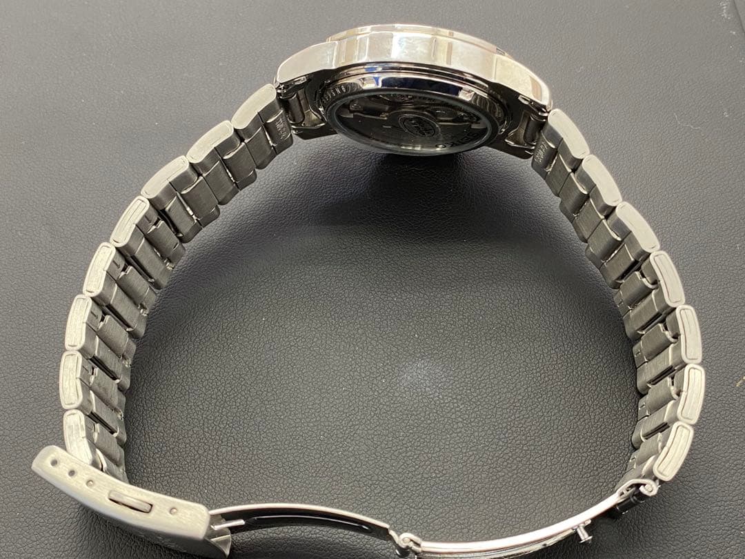 セイコー5 メタルバンド 腕時計 自動巻き デイデイト 裏スケルトン