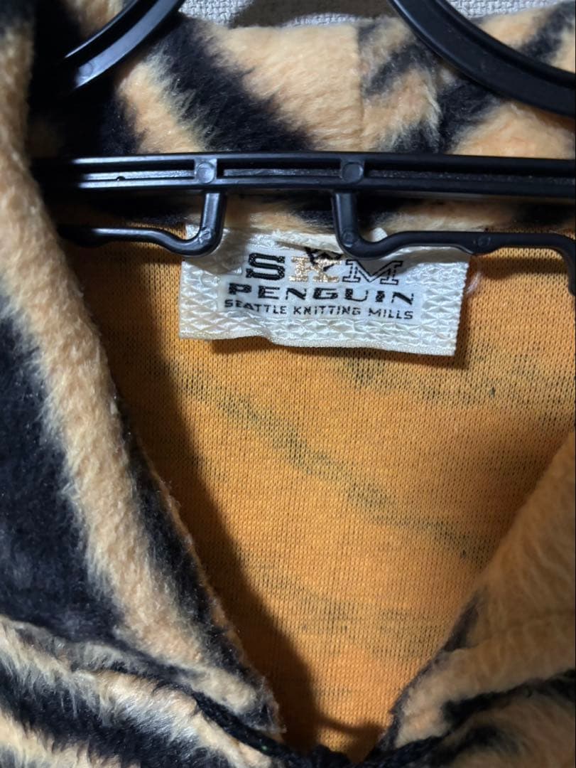 SYM PENGUIN 60‘sビンテージトラ柄コットンフェイクファーシャツ