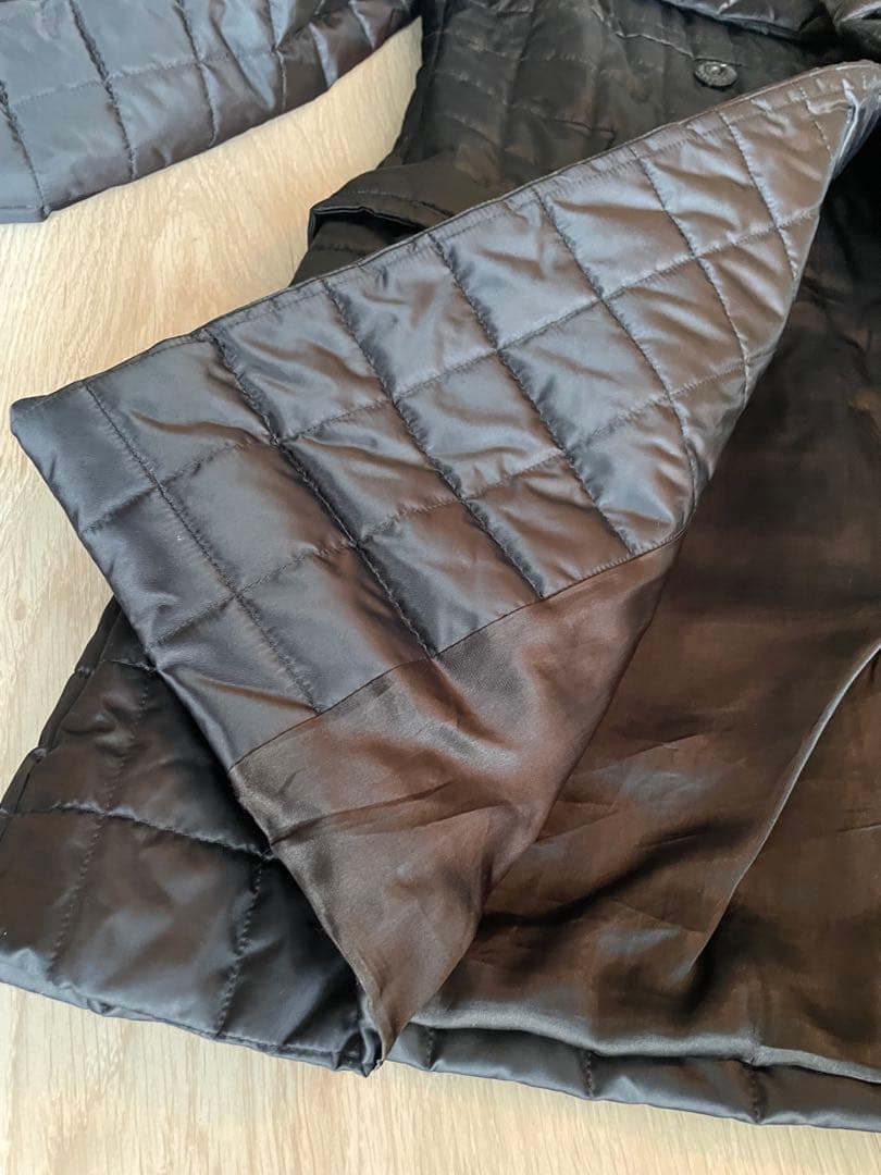 DOLCE&GABBANA D&G中綿ダブルブレストロングコート黒ナイロンダウン