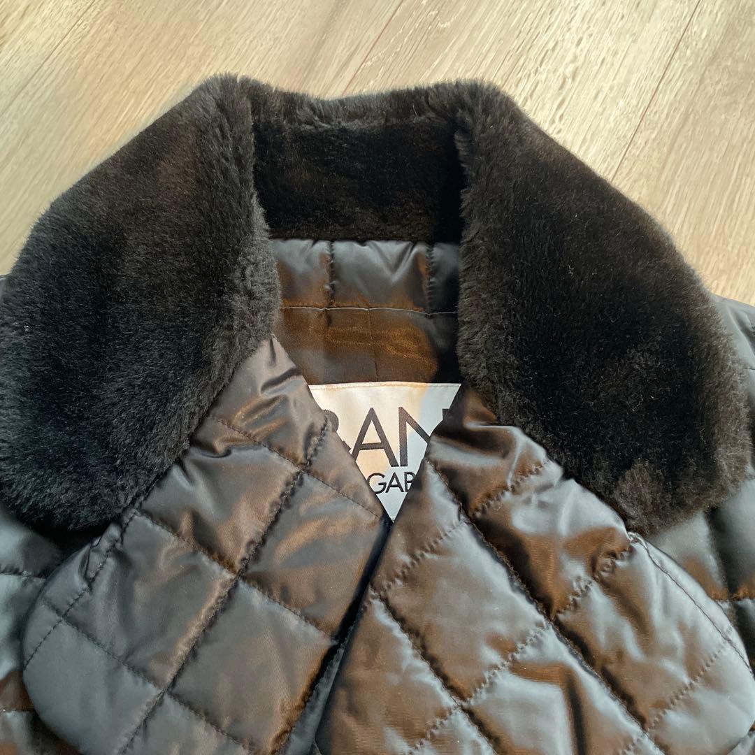 DOLCE&GABBANA D&G中綿ダブルブレストロングコート黒ナイロンダウン