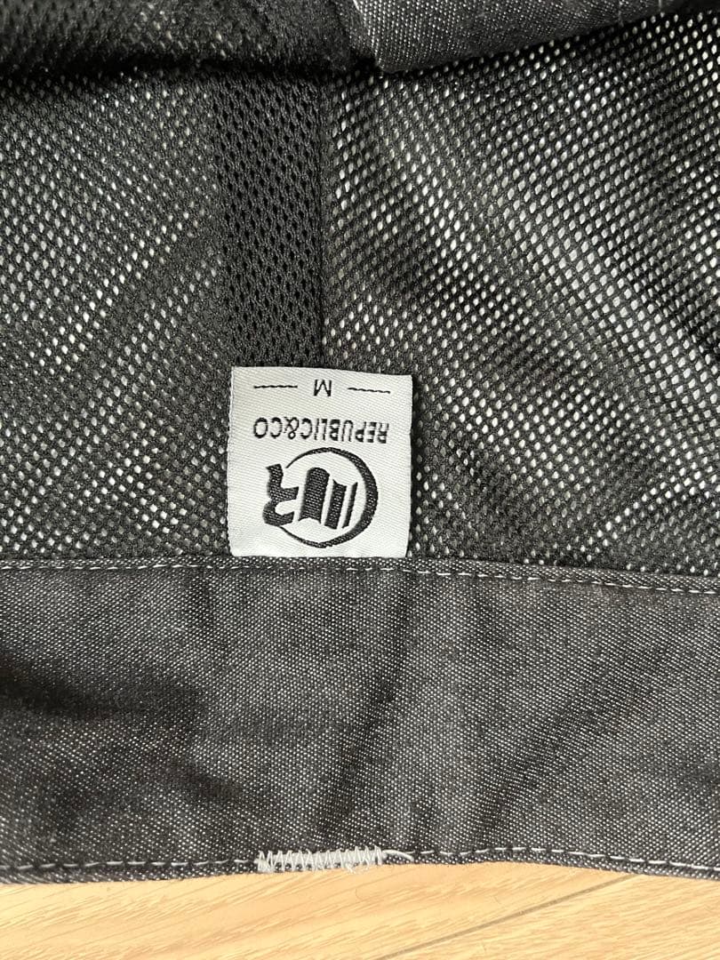 REPUBLIC ブラックデニムジャケットパンツセット　24-25