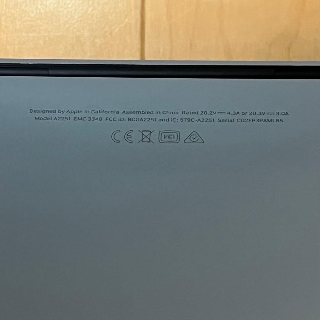 MacBook Pro 13インチ 2020 i5-16GB-512GB(311